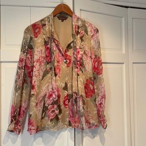 Floral Anthropologie Blouse
